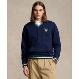 Mens Striped-Trim Fleece Sweatshirt