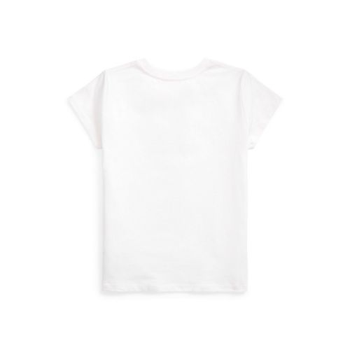 폴로 랄프로렌 Big Girls Mixed-Logo Cotton Jersey T-shirt