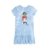 Big Girls Tie-Dye Polo Bear Cotton T-shirt Dress