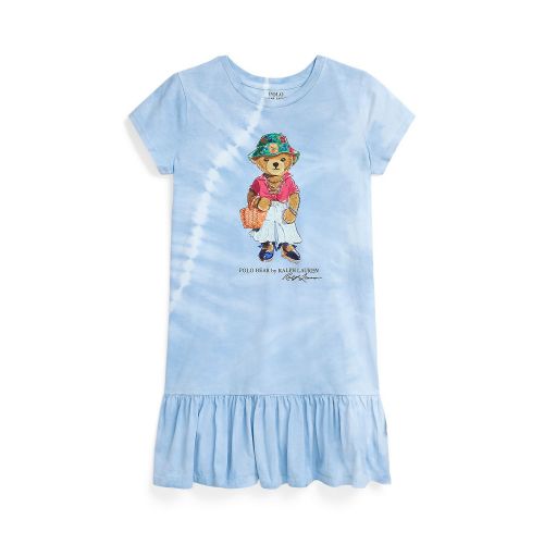 폴로 랄프로렌 Big Girls Tie-Dye Polo Bear Cotton T-shirt Dress