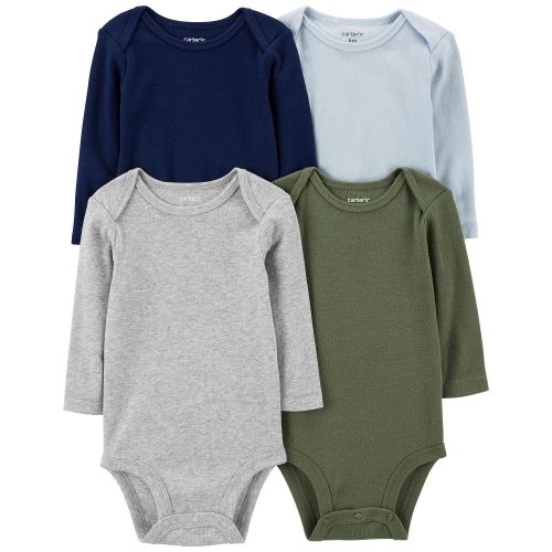 카터스 Baby Boys Long Sleeve Bodysuits Pack of 4