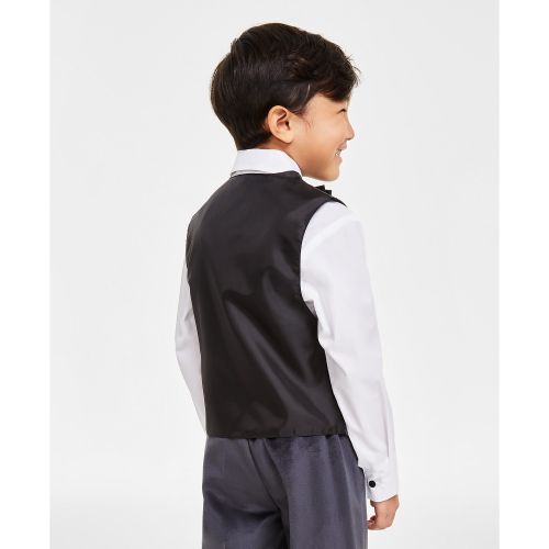  Little Boys Dress Shirt Vest Pants and Bow-Tie 4 Piece Set