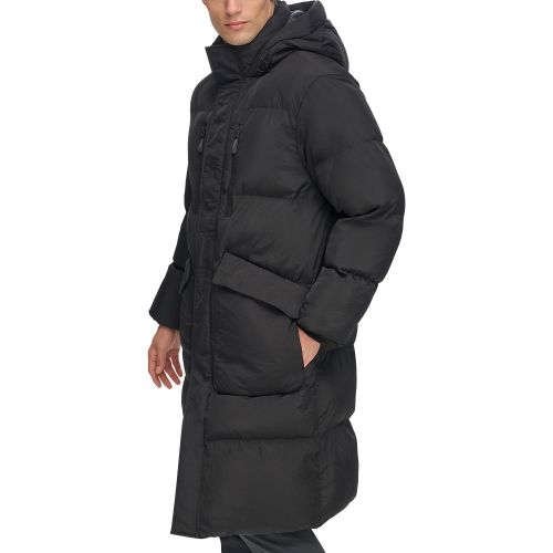 DKNY Mens Quilted Hooded Duffle Parka
