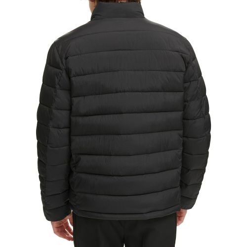 DKNY Mens Quilted Full-Zip Stand Collar Puffer Jacket