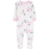 Toddler Girls 1-Piece Unicorn Footed Pajama