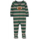 Toddler Boys 1-Piece Football 100% Snug-Fit Cotton Footed Pajama