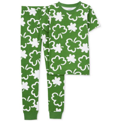 카터스 Little & Big Kids Shamrock-Print 100% Snug-Fit Cotton Pajamas 2 Piece Set