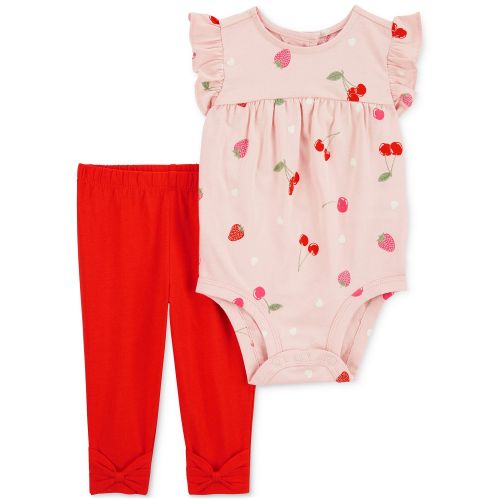 카터스 Baby Girls Fruit Bodysuit and Pants 2 Piece Set