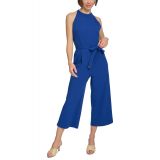 Womens Belted Wide-Leg Jumpsuit