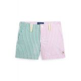 Toddler and Little Girls Striped Cotton Fun Shorts