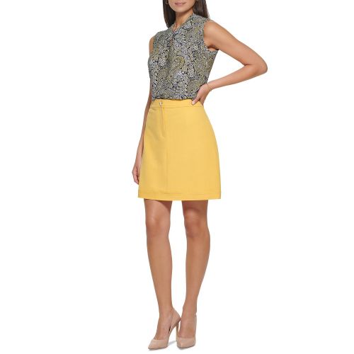 타미힐피거 Womens Button-Front A-Line Skirt