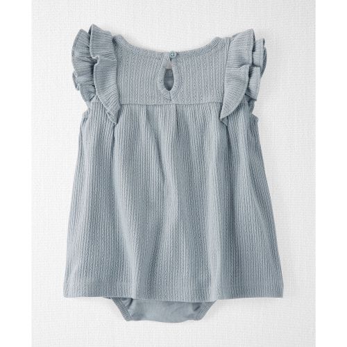 카터스 Baby Girls Organic Cotton Pointelle Bodysuit Dress