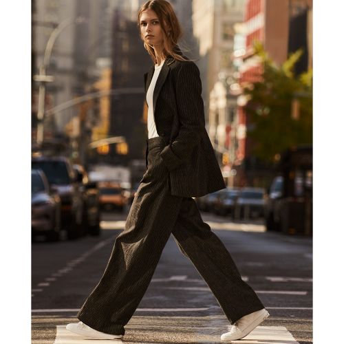 DKNY Womens Long-Sleeve Single-Button Blazer