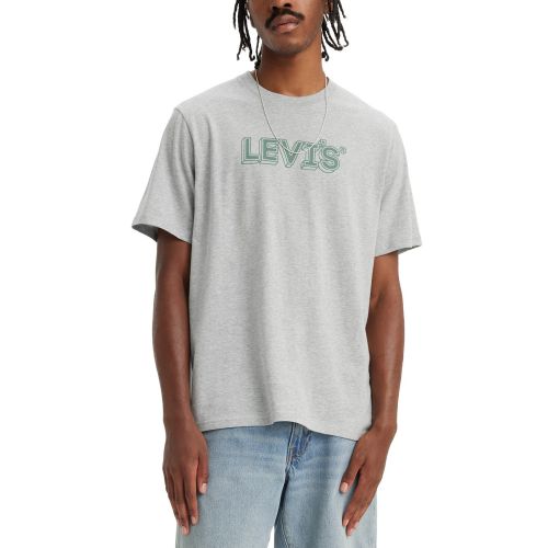 리바이스 Mens Relaxed-Fit Logo T-Shirt