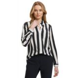 Womens Striped Button-Front Shirt