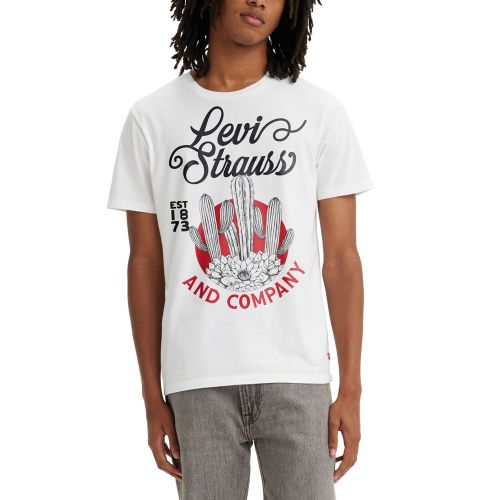 리바이스 Mens Cactus Logo Graphic T-Shirt