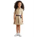 Toddler and Little Girls Belted Chino Cotton Shirtdress
