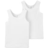 Little and Big Girls Cotton Tank Tops Pack of 2