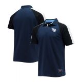 Mens Navy and White Tennessee Titans Holden Raglan Polo Shirt