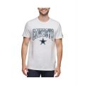 Mens White Dallas Cowboys Embroidered Patch T-shirt