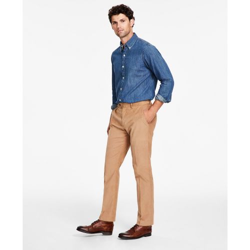타미힐피거 Mens Modern-Fit Solid Corduroy Pants