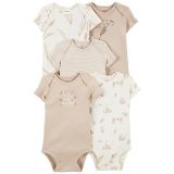 Baby Boys or Baby Girls Short Sleeve Bodysuits Pack of 5