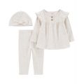 Baby Girls Take Me Home Top Pants and Beanie 3 Piece Set