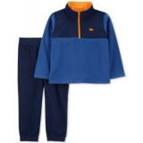 Baby Boys Micro-Fleece Half-Zip Shirt and Pants 2 Piece Set