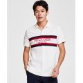 Mens Regular-Fit Colorblocked Stripe Monotype Logo Embroidered Polo Shirt