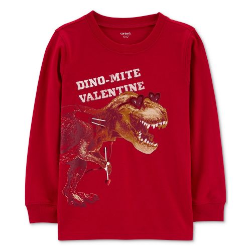 카터스 Big Boys Dino-Mite Valentine Graphic T-Shirt