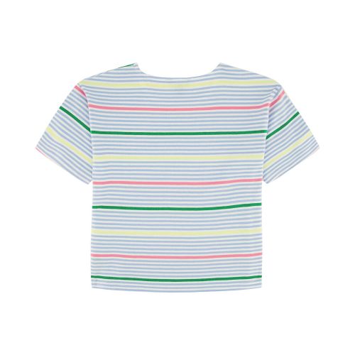 타미힐피거 Big Girls Multi Stripe Short Sleeve Boxy T-shirt