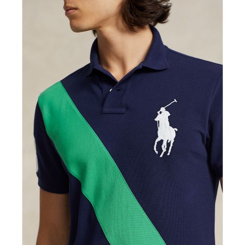 폴로 랄프로렌 Mens Custom Slim Fit Big Pony Mesh Polo Shirt