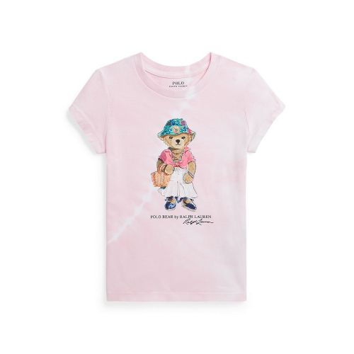 폴로 랄프로렌 Toddler and Little Girls Polo Bear Tie-Dye Cotton Jersey T-shirt