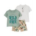 Baby Boys Camo Little Shorts and T-shirts 3 Piece Set