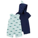 Baby Boys Cotton Rompers Pack of 2