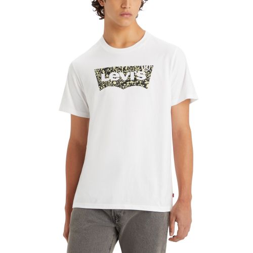 리바이스 Mens Classic Standard-Fit Floral Logo Graphic T-Shirt