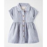 Baby Girls Organic Cotton Button-Front Dress