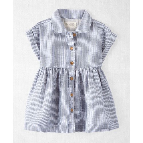 카터스 Baby Girls Organic Cotton Button-Front Dress