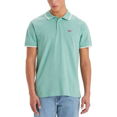 리바이스 Mens Housemark Standard-Fit Tipped Polo Shirt