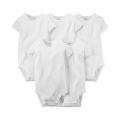 Baby Boys or Baby Girls Solid Short Sleeved Bodysuits Pack of 5