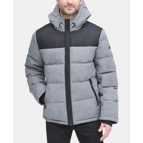 DKNY Mens Mixed-Media Puffer Coat, Created for Macys