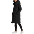 Womens Oversized-Collar Hooded Down Coat