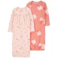 Baby Girls Sleeper Gowns Pack of 2