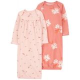 Baby Girls Sleeper Gowns Pack of 2