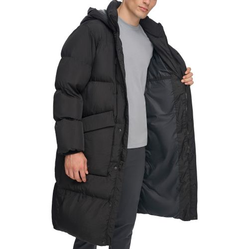 DKNY Mens Quilted Hooded Duffle Parka