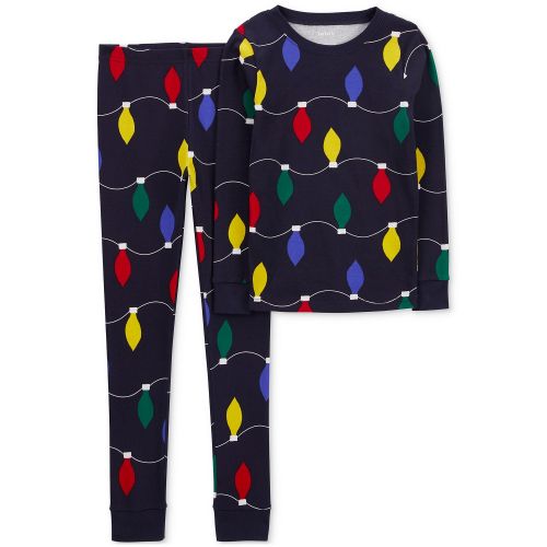 카터스 Big Kids 2-Pc. Holiday Lights Pajama Set