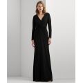 Womens Twisted Long-Sleeve Gown