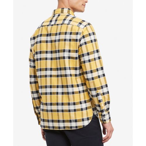 타미힐피거 Mens Regular-Fit Bold Check Button-Down Oxford Shirt