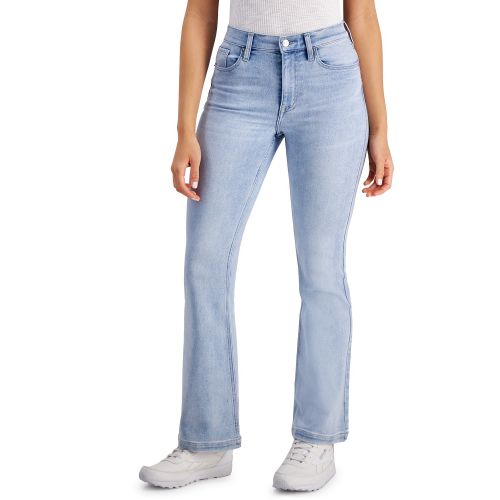 DKNY Womens High-Rise Flare Jeans