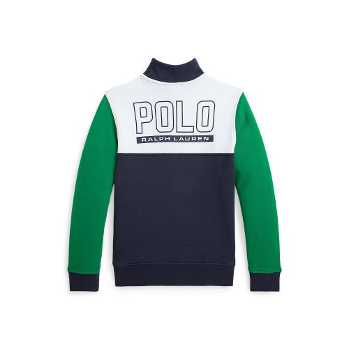 폴로 랄프로렌 Big Boys Logo Fleece Quarter-Zip Pullover Sweatshirt